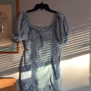 HYFVE Sky Blue Ruffled Dress